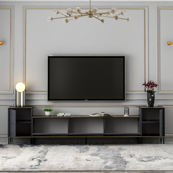 Hanah Home Mueble de TV Antracita Hanah Home Mueble de TV Antracita